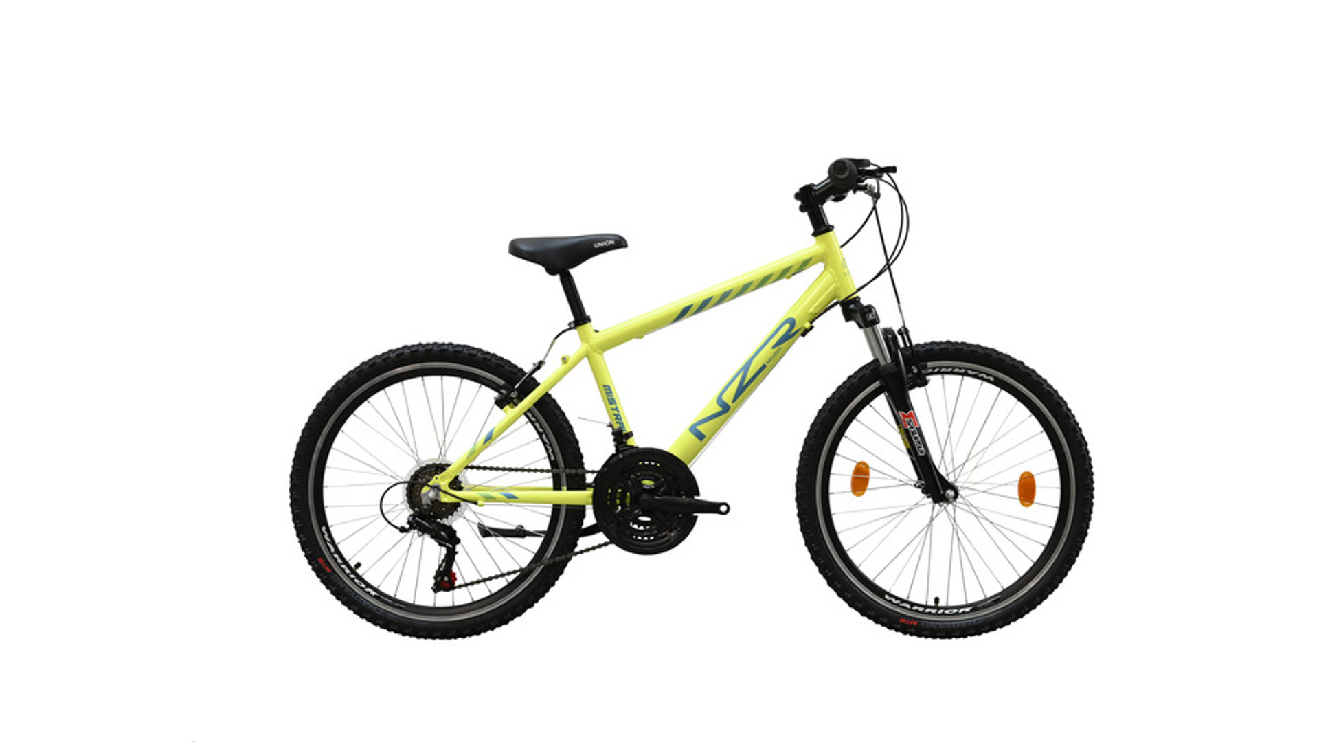 NEUZER Mistral 24" MTB fiú gyerekkerékpár, 18 seb. alu, neonsárga / kék NEUZER Mistral 24" MTB fiú gyerekkerékpár, 18 seb. alu, neonsárga / kék