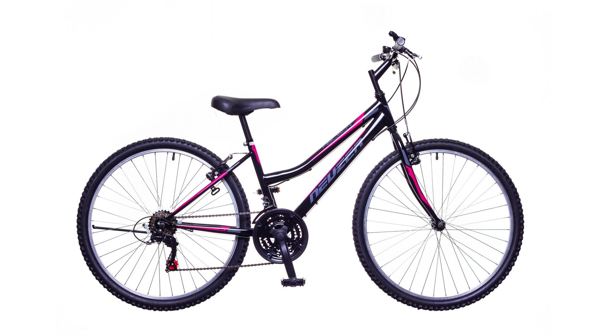 NEUZER Nelson 18 26" női MTB kerékpár, fekete / szürke-pink, 17"