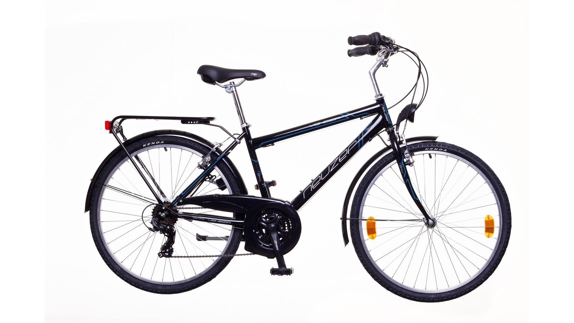 NEUZER Venezia 30 férfi trekking kerékpár, fekete / kék-barna, 21''