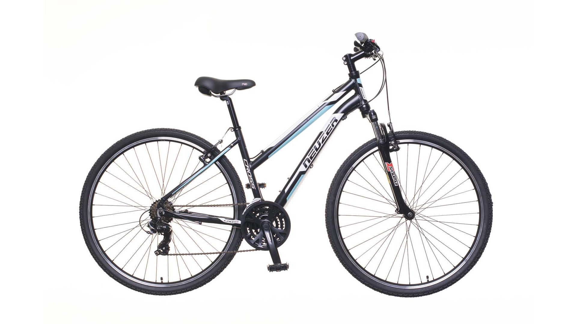 NEUZER X100 28" női cross-trekking kerékpár, fekete/fehér-kék, 17" NEUZER X100 28" női cross-trekking kerékpár, fekete/fehér-kék, 17"