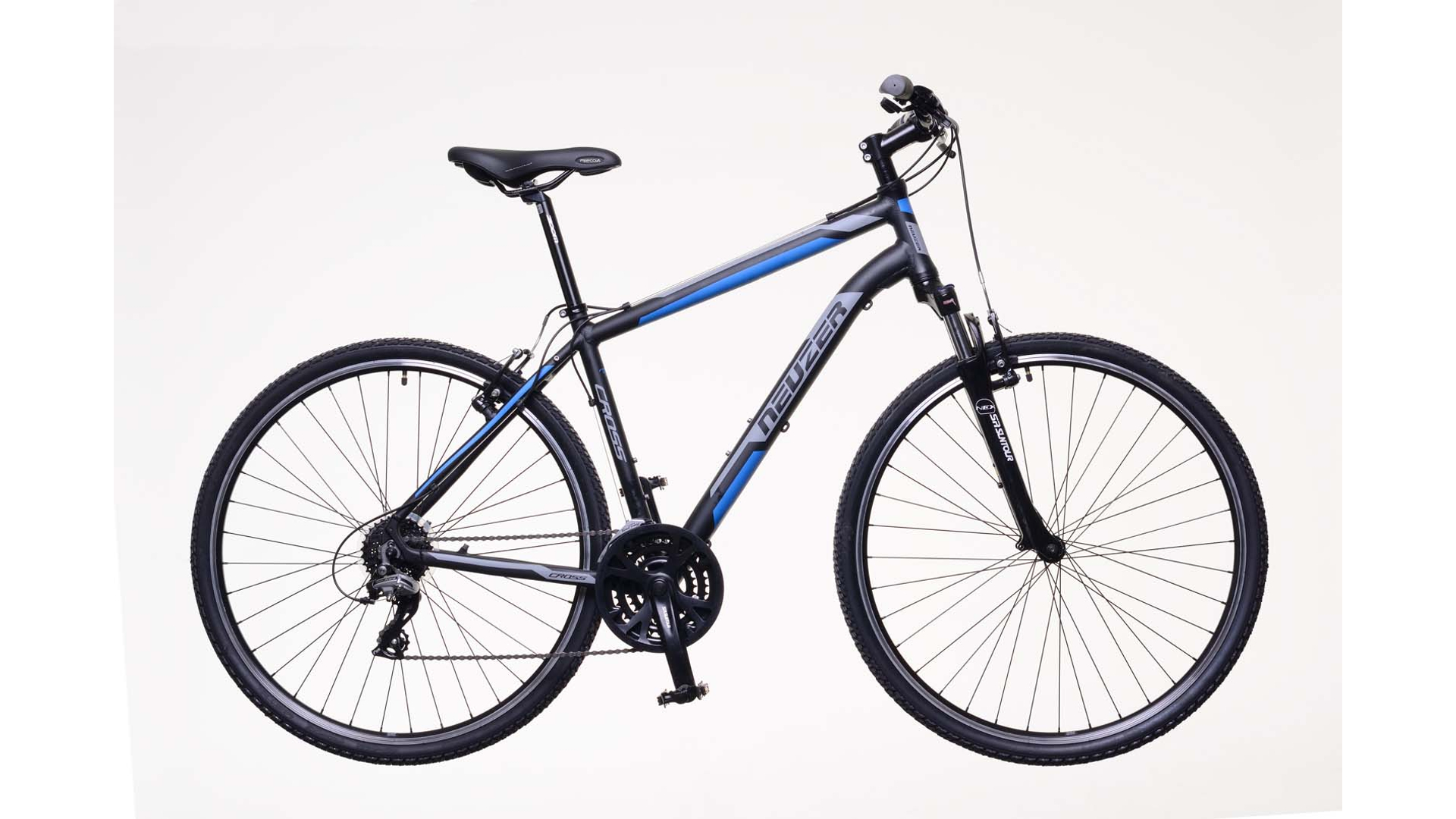 NEUZER X200 férfi cross kerékpár, fekete / kék-szürke, 21''