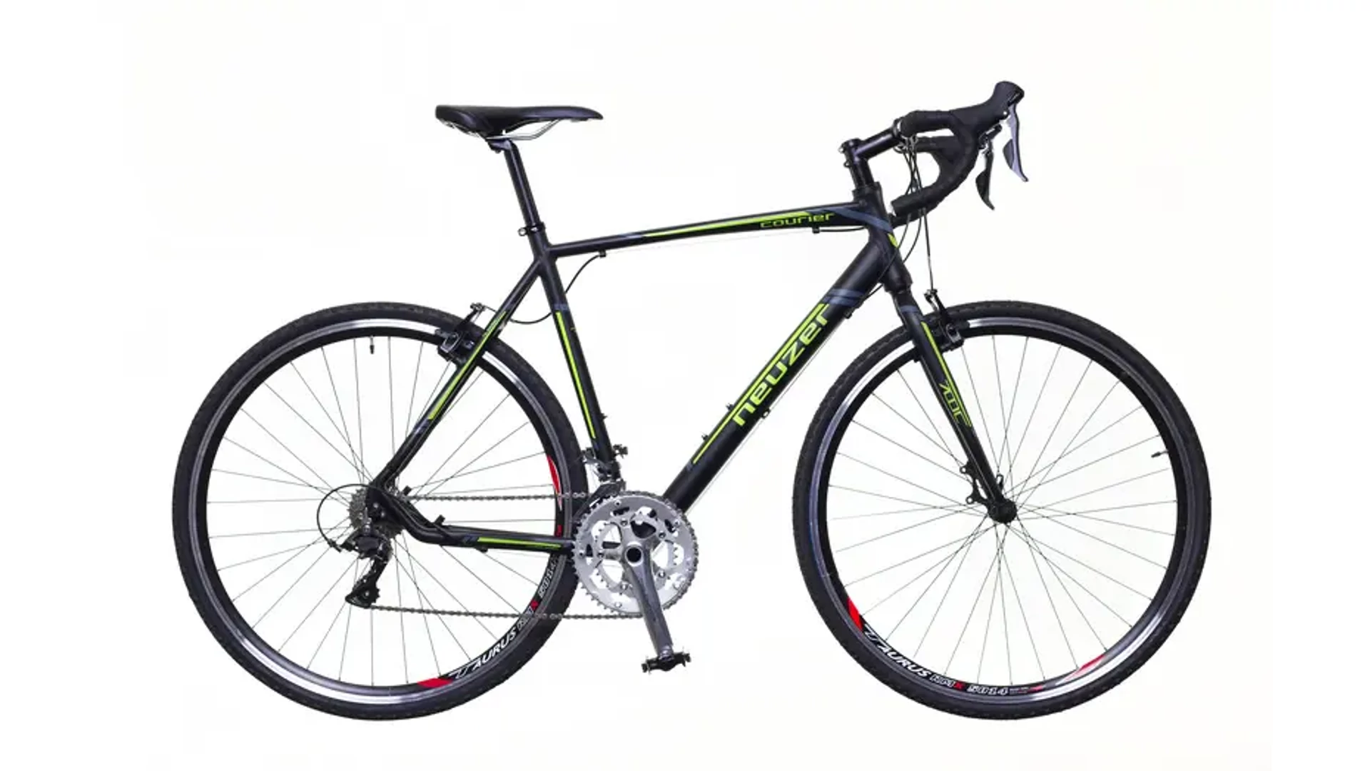 NEUZER Courier CX 28" országúti cyclocross kerékpár, fekete/zöld-szürke matt, 46cm