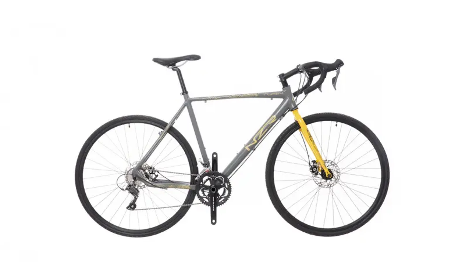 NEUZER Turin 28" cyclocross / gravel kerékpár, sötétszürke/sárga, 59cm NEUZER Turin 28" cyclocross / gravel kerékpár, sötétszürke/sárga, 59cm