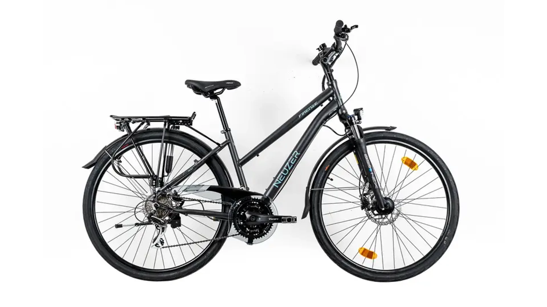 NEUZER Firenze 300 28" női túra/trekking kerékpár, antracit/neon türkiz matt, 17"
