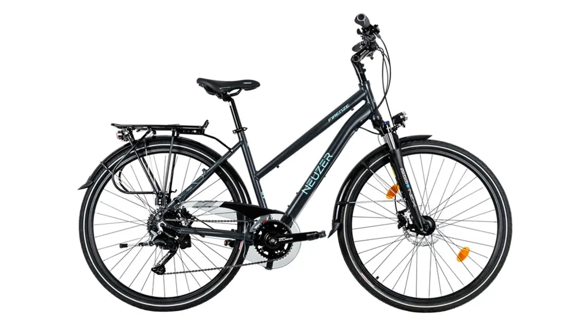 NEUZER Firenze 400 28" női túra/trekking kerékpár, antracit/neon türkiz matt, 17"