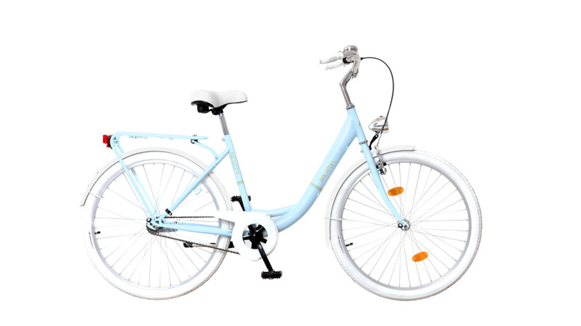 NEUZER Balaton Premium 26 N3 26" női városi kerékpár, 3 sebességes agyváltós, babyblue/barna