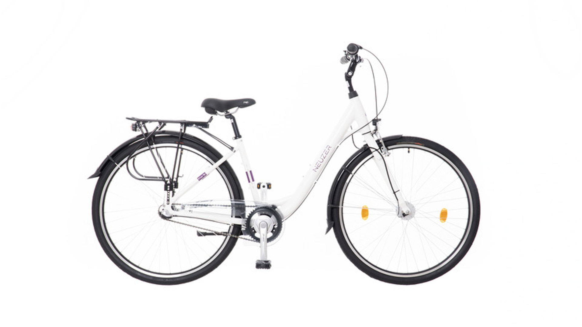 NEUZER Padova 28" női városi kerékpár, 3 seb. agyváltós, fehér/lila, 19" NEUZER Padova 28" női városi kerékpár, 3 seb. agyváltós, fehér/lila, 19"