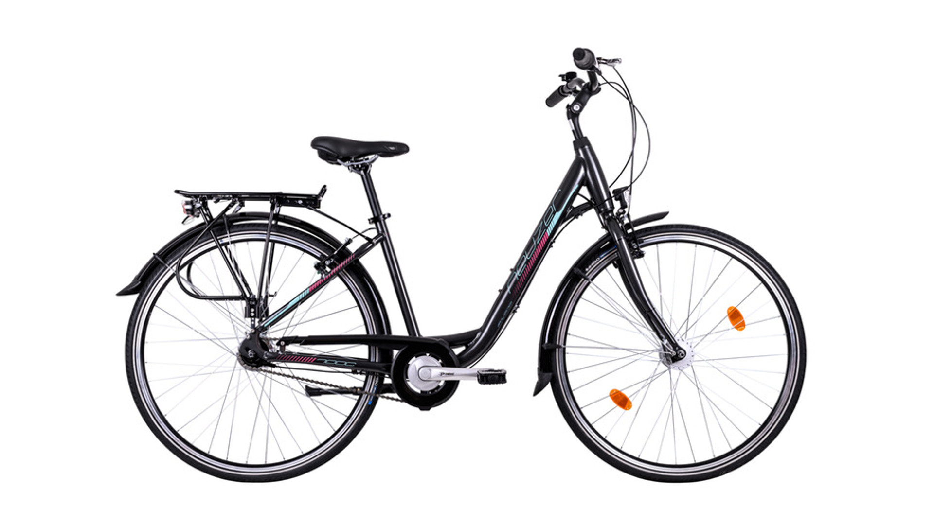 NEUZER Padova N7 28" női városi kerékpár, 7 seb. agyváltós, fényes antracit/piros, 17" NEUZER Padova N7 28" női városi kerékpár, 7 seb. agyváltós, fényes antracit/piros, 17"