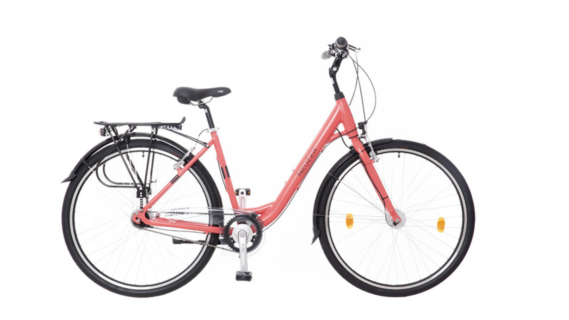 NEUZER Padova N7 28" női városi kerékpár, 7 seb. agyváltós, korall/fekete, 17"
