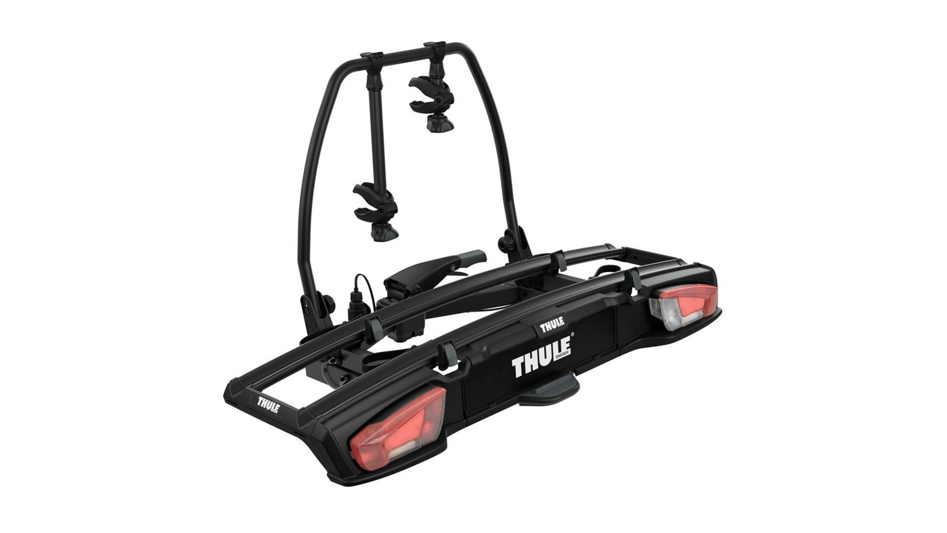 THULE VeloSpace XT 2 938 kerékpárszállító vonóhorogra 2 vagy 3 kerékpárhoz (e-bike/fatbike), dönthető, fekete