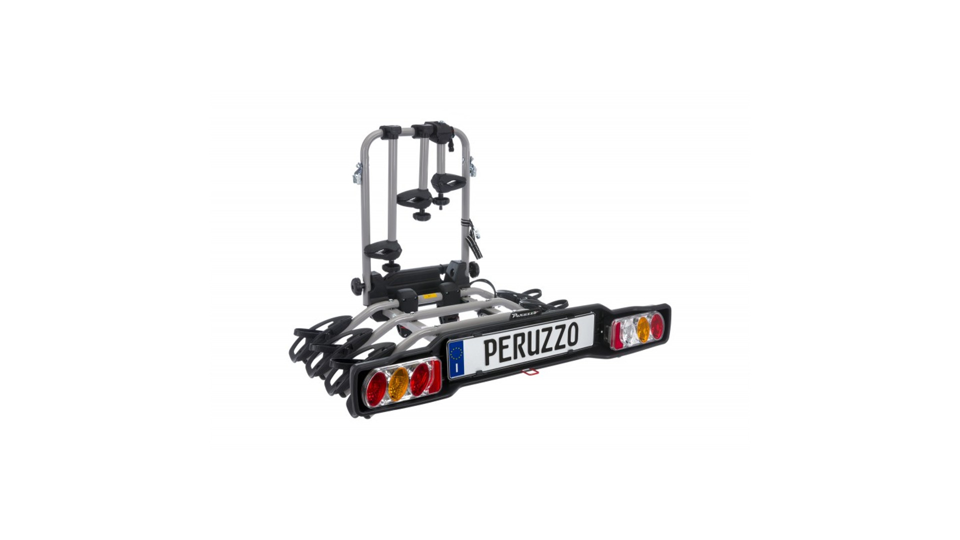 PERUZZO Parma kerékpárszállító vonóhorogra 4 kerékpárhoz, sínes, acél