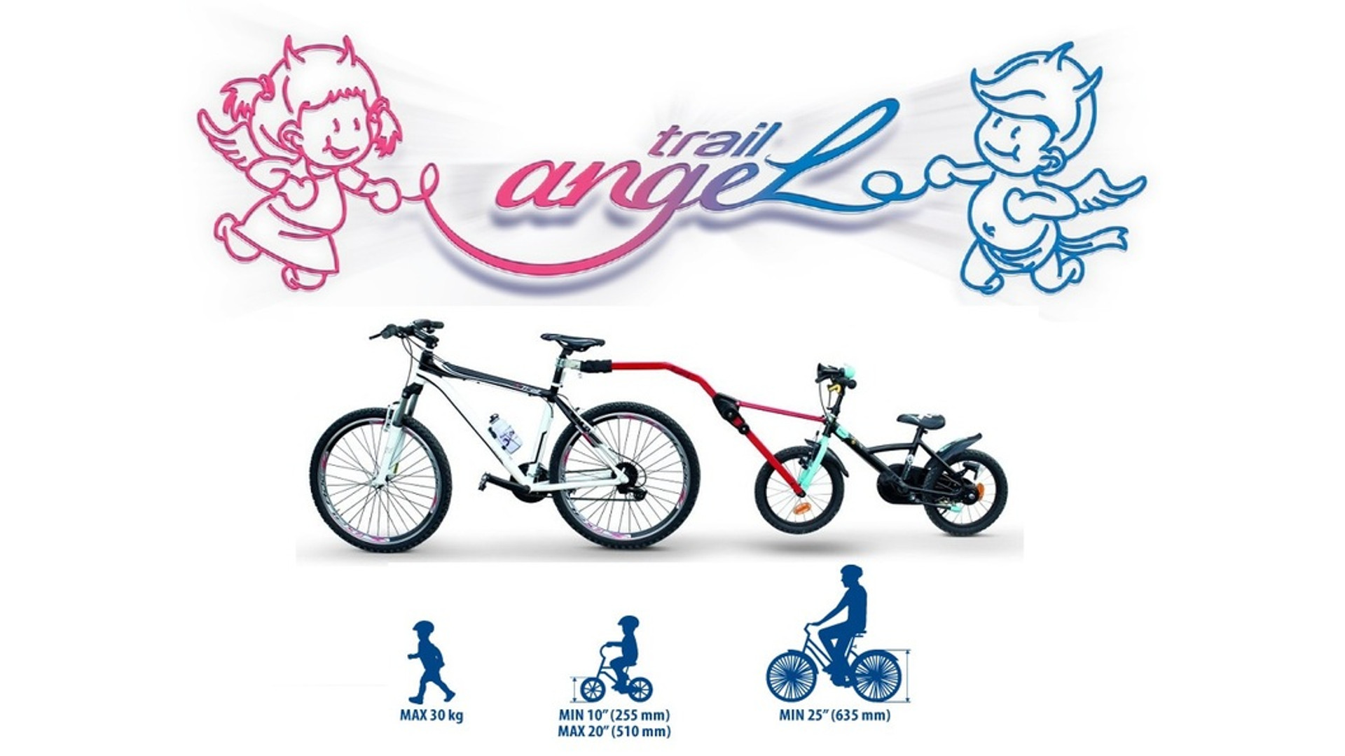 PERUZZO Trail Angel kerékpár vontatórúd szett PERUZZO Trail Angel kerékpár vontatórúd szett