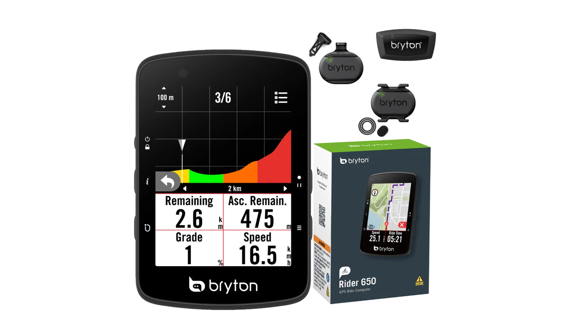 BRYTON Rider 650T GPS kerékpár komputer szett (HRM + CAD + SPD) BRYTON Rider 650T GPS kerékpár komputer szett (HRM + CAD + SPD)