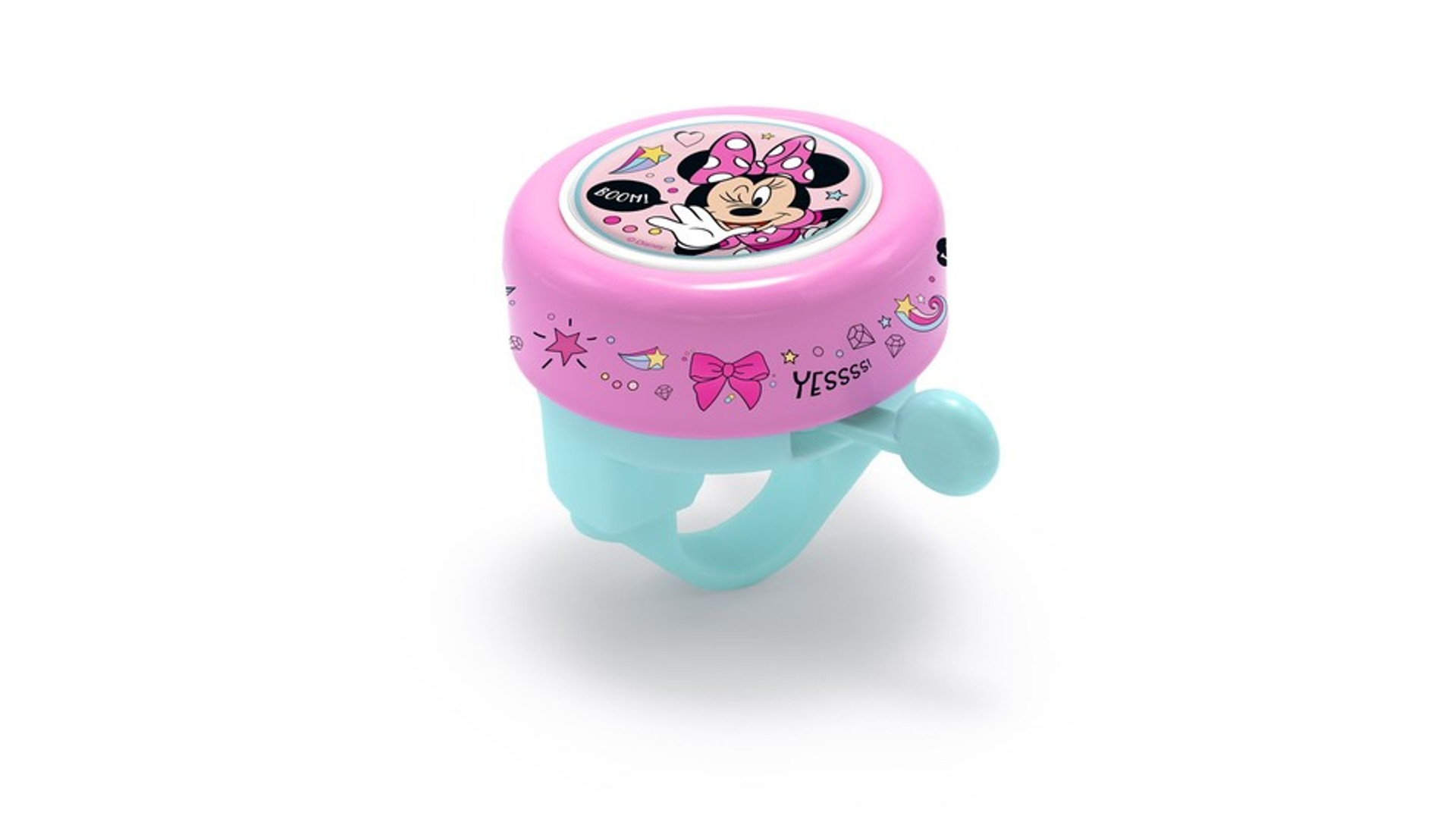 Disney Minnie Mouse gyermek kerékpár csengő, pink/türkiz, 55 mm