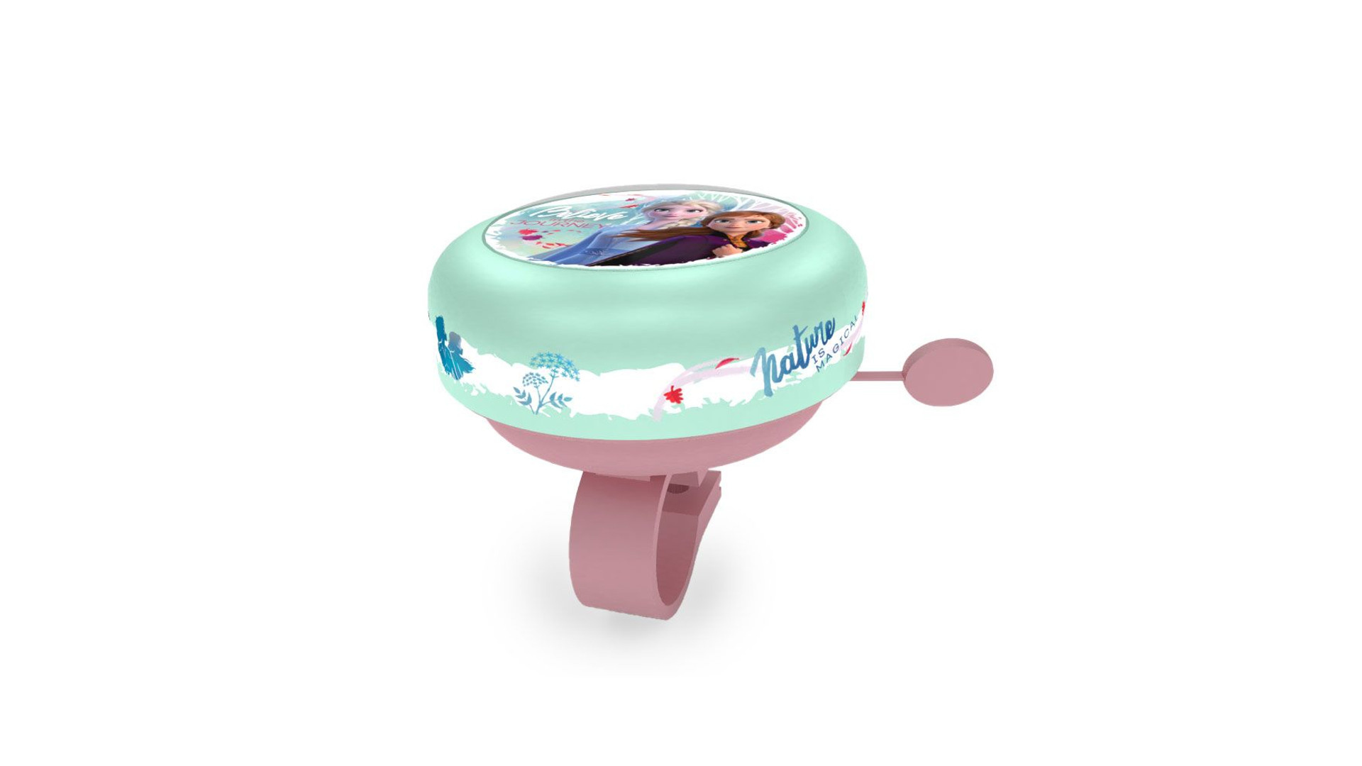 Disney Jégvarázs gyermek kerékpár csengő, pisztácia / rózsaszín, 55 mm
