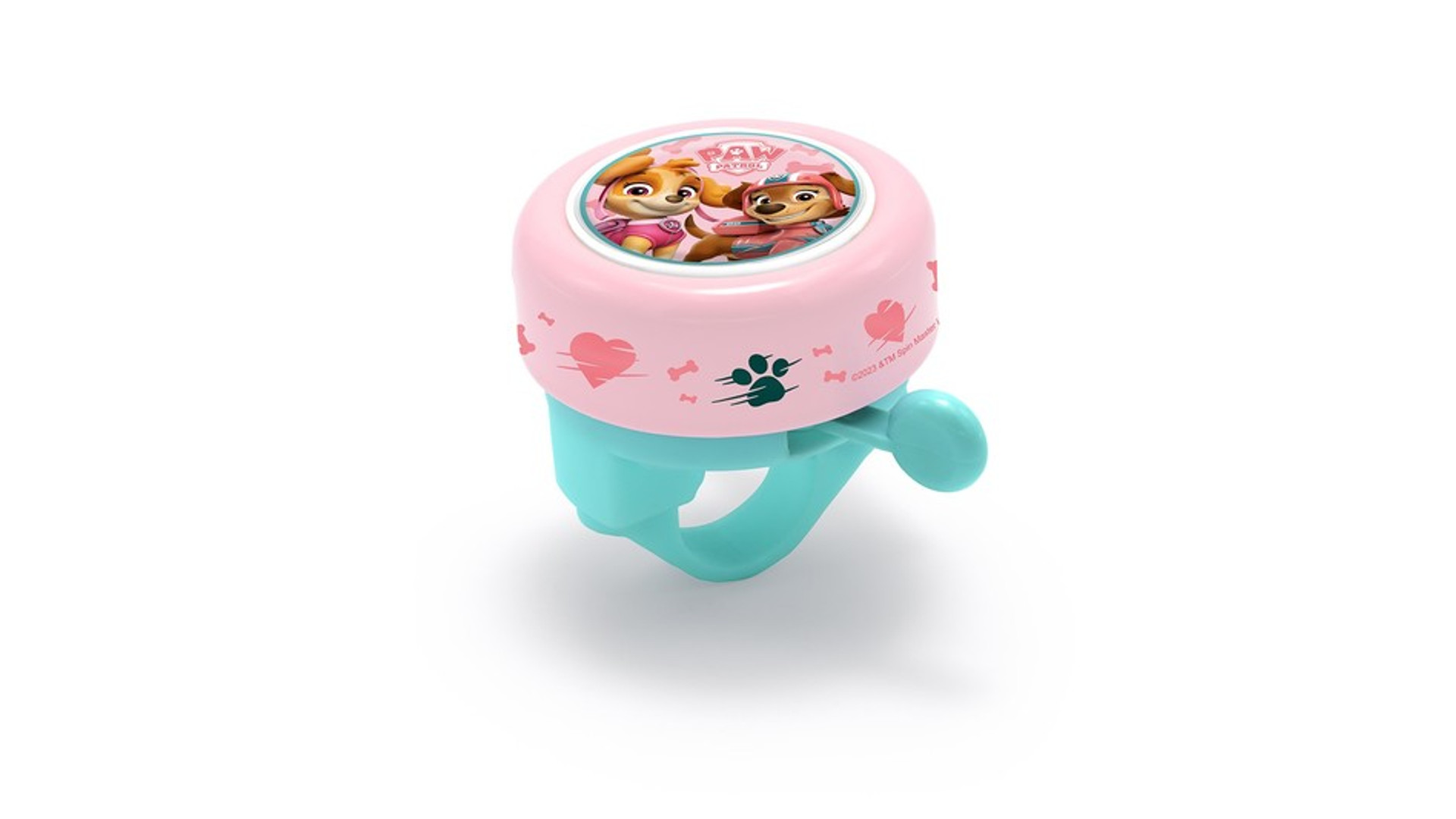 Nickelodeon Mancs őrjárat gyerek kerékpár csengő, rózsaszín/türkiz, 55 mm