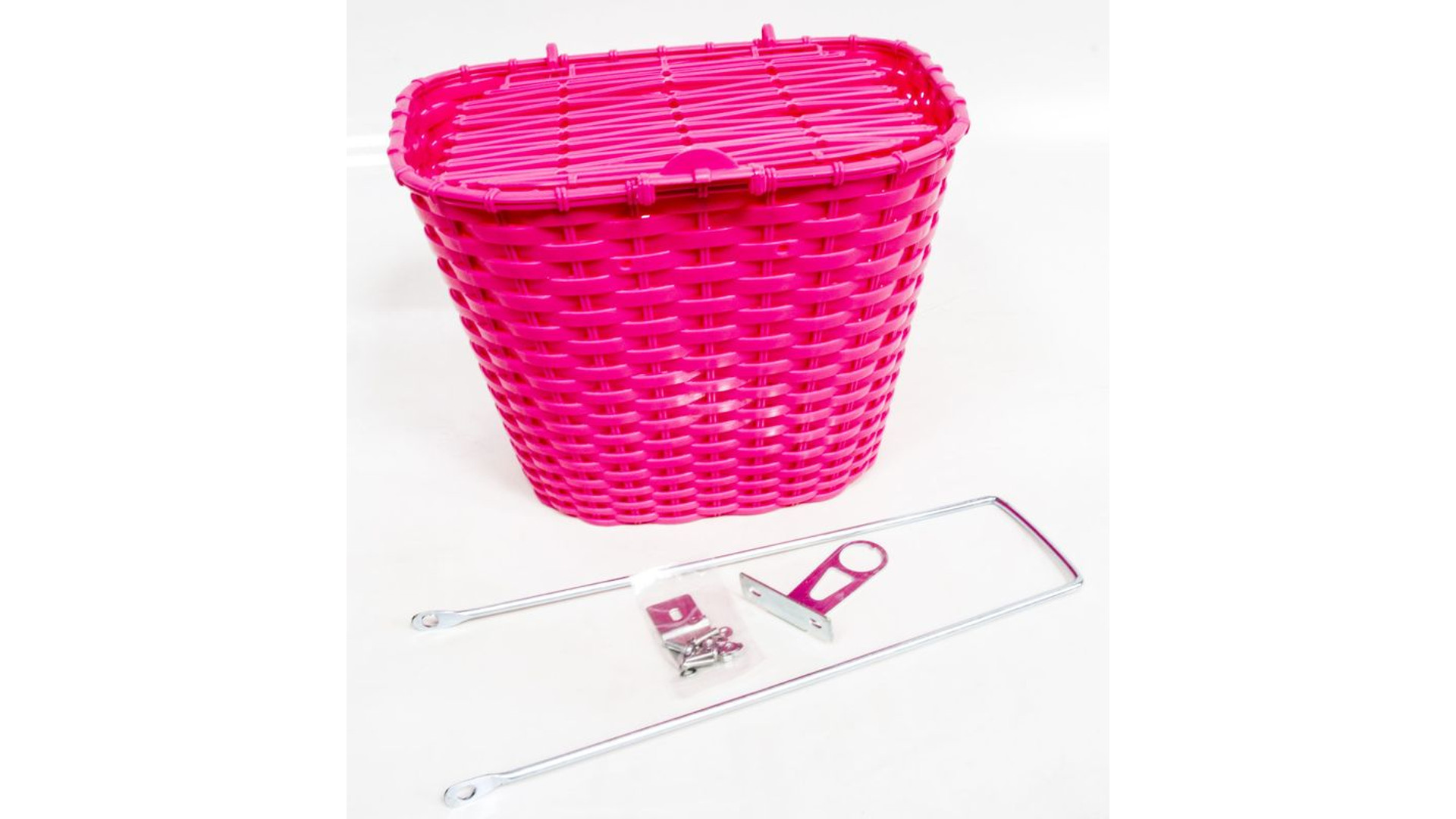 CSEPEL fedeles első kosár, pálcás, műanyag, pink CSEPEL fedeles első kosár, pálcás, műanyag, pink
