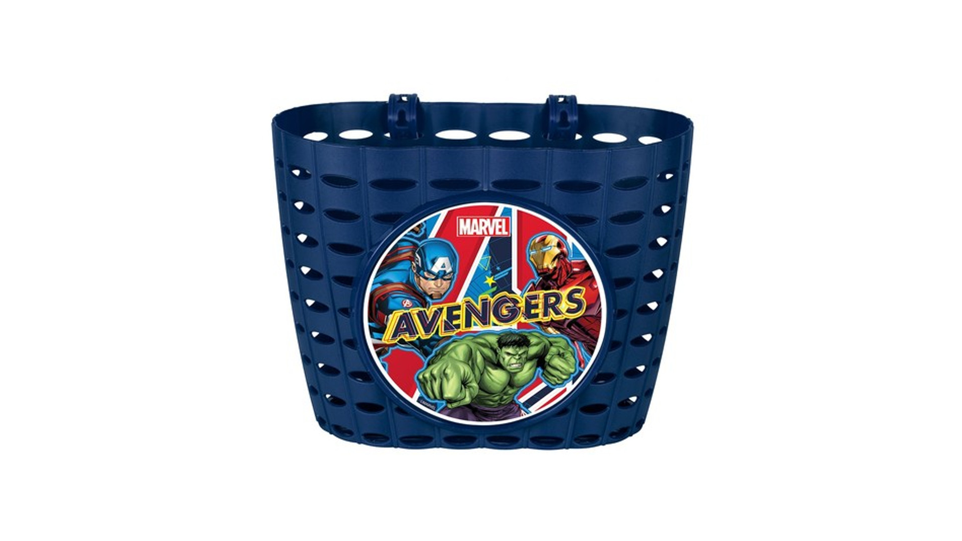 Disney / Marvel Bosszúállók első kosár gyermekkerékpárra, 12-20", sötétkék Disney / Marvel Bosszúállók első kosár gyermekkerékpárra, 12-20", sötétkék