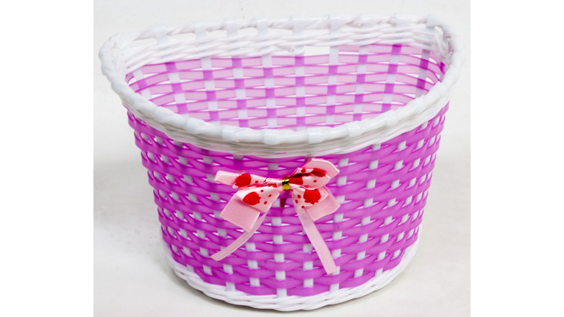 Első kosár gyermekkerékpárra, 12-20", masnis, pink Első kosár gyermekkerékpárra, 12-20", masnis, pink