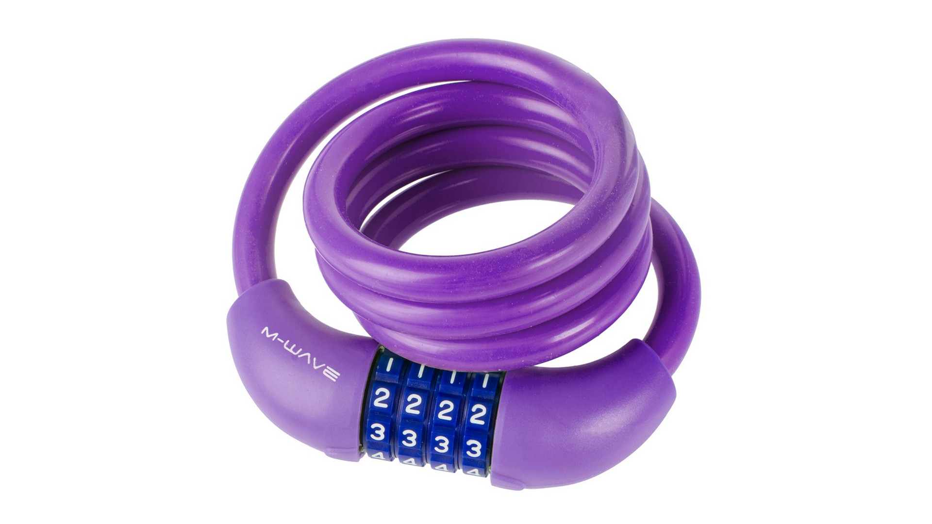 M-WAVE DS 12.10 S spirálzár / kerékpárlakat, számzáras, 12x1000 mm, lila