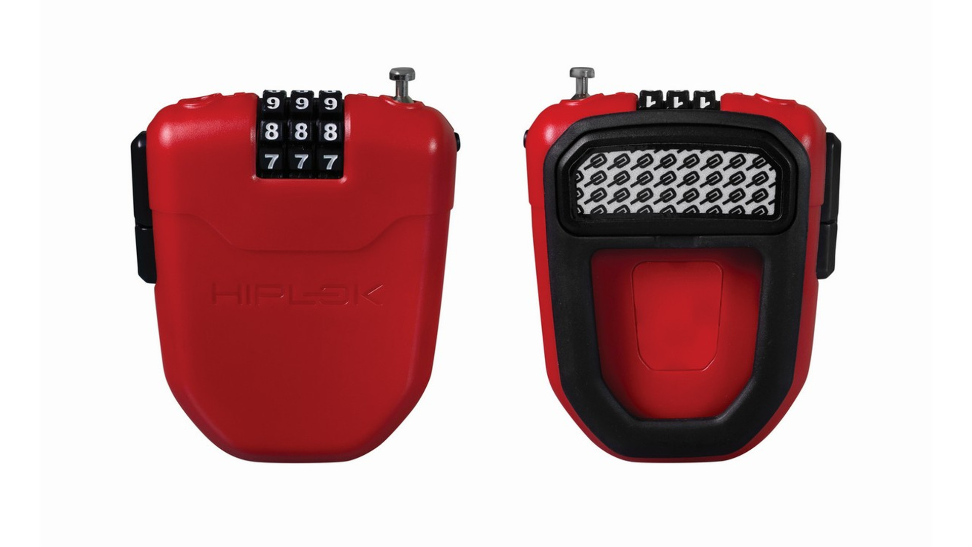 HIPLOK FX hordozható kábelzár, számkódos, 100cm, Red