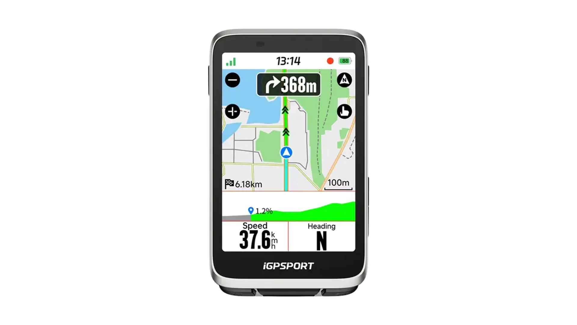 iGPSPORT BiNavi GPS kerékpár komputer, ezüst (+ ajándék M80 adapter és védőfólia) iGPSPORT BiNavi GPS kerékpár komputer, ezüst (+ ajándék M80 adapter és védőfólia)