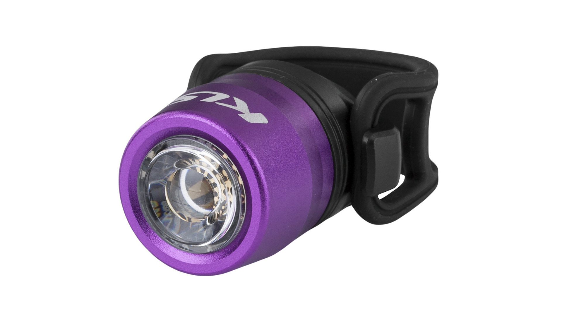 KLS IO USB F első lámpa, tölthető, alu, lila KLS IO USB F első lámpa, tölthető, alu, lila