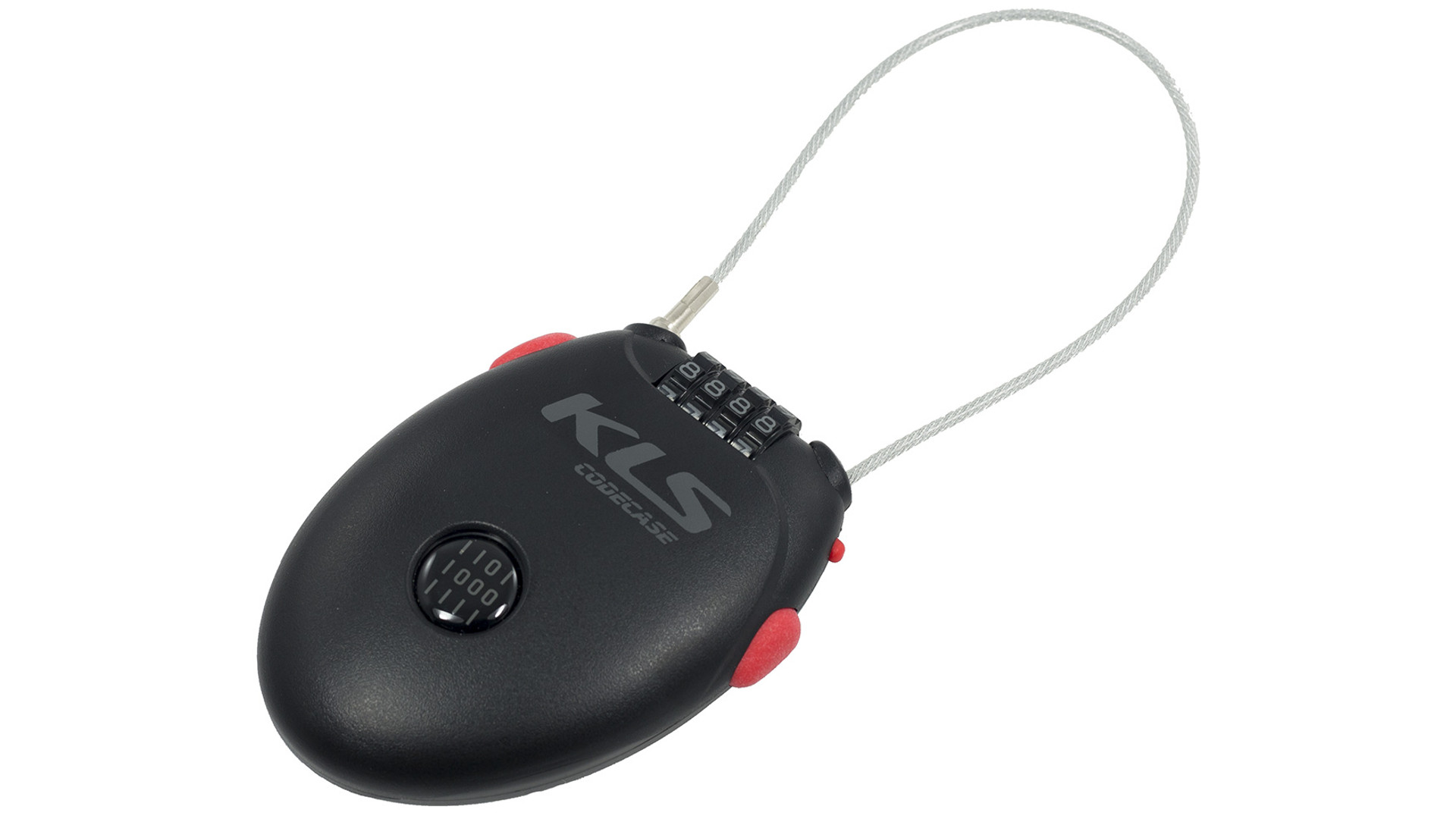 KLS Codecase kerékpárzár (zseblakat), 90 cm, számzáras, fekete KLS Codecase kerékpárzár (zseblakat), 90 cm, számzáras, fekete