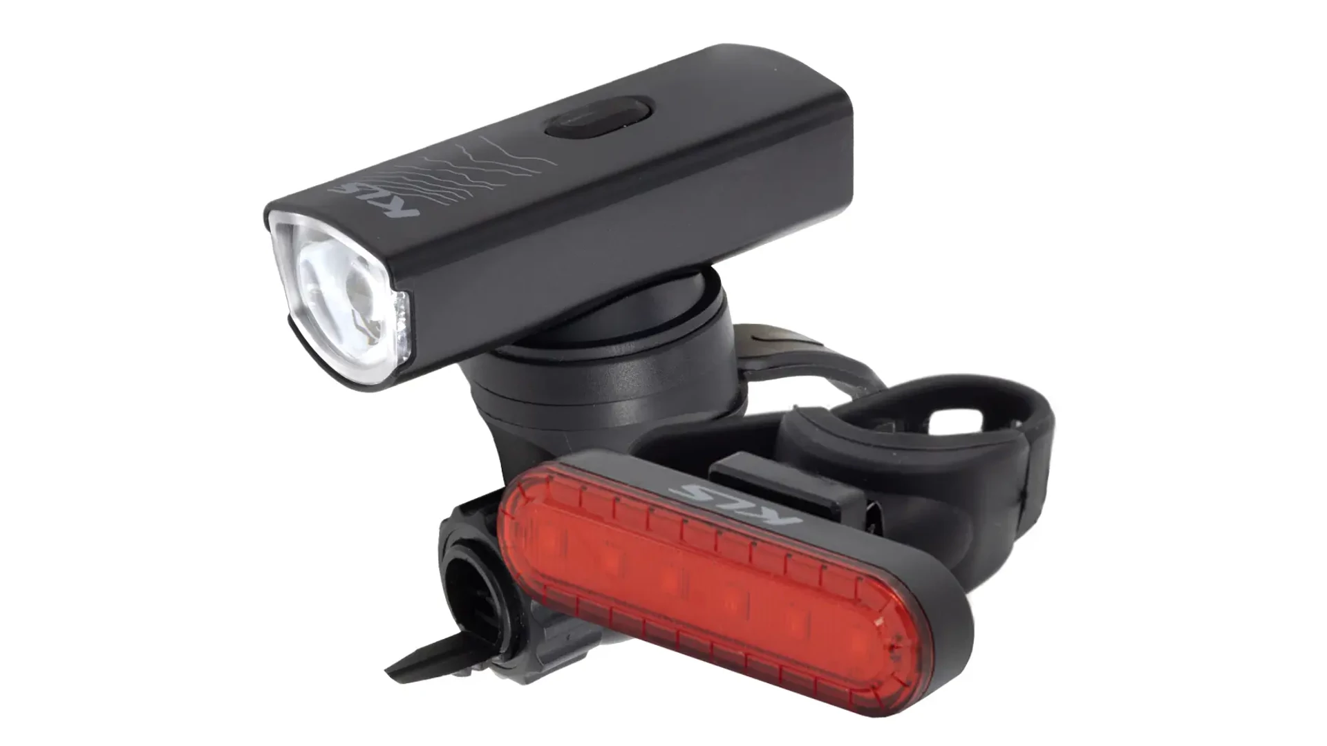 KLS Glo első és hátsó lámpa szett, 350/10 lumen, Garmin/GoPro kompatibilis, tölthető