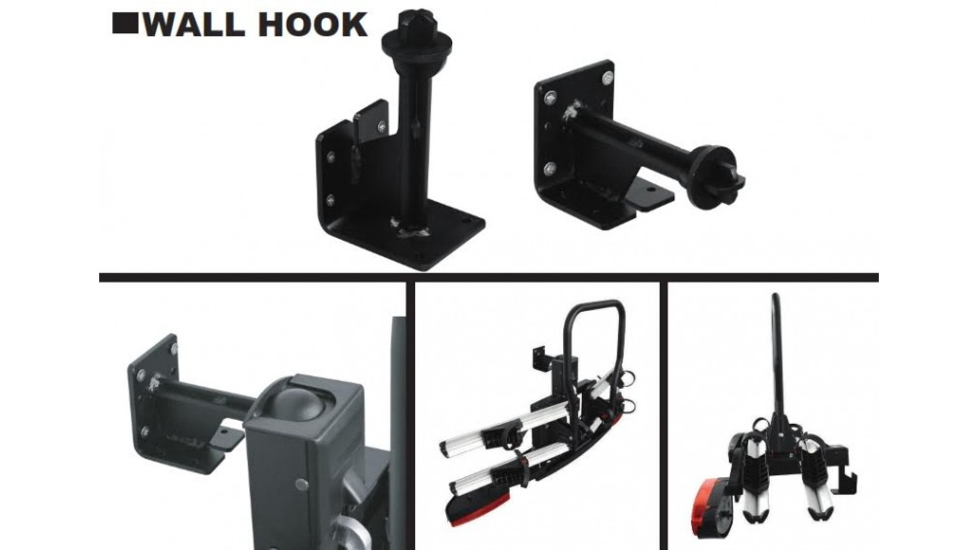 MENABO Wall Hook fali konzol vonóhorogra szerelhető kerékpárszállítók tárolására MENABO Wall Hook fali konzol vonóhorogra szerelhető kerékpárszállítók tárolására