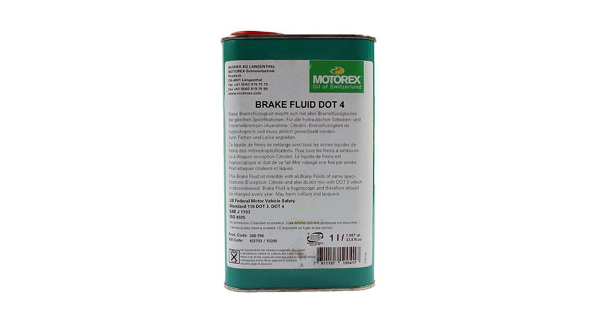 MOTOREX Brake Fluid DOT 4 fékfolyadék (165C forráspont), 1000ml MOTOREX Brake Fluid DOT 4 fékfolyadék (165C forráspont), 1000ml