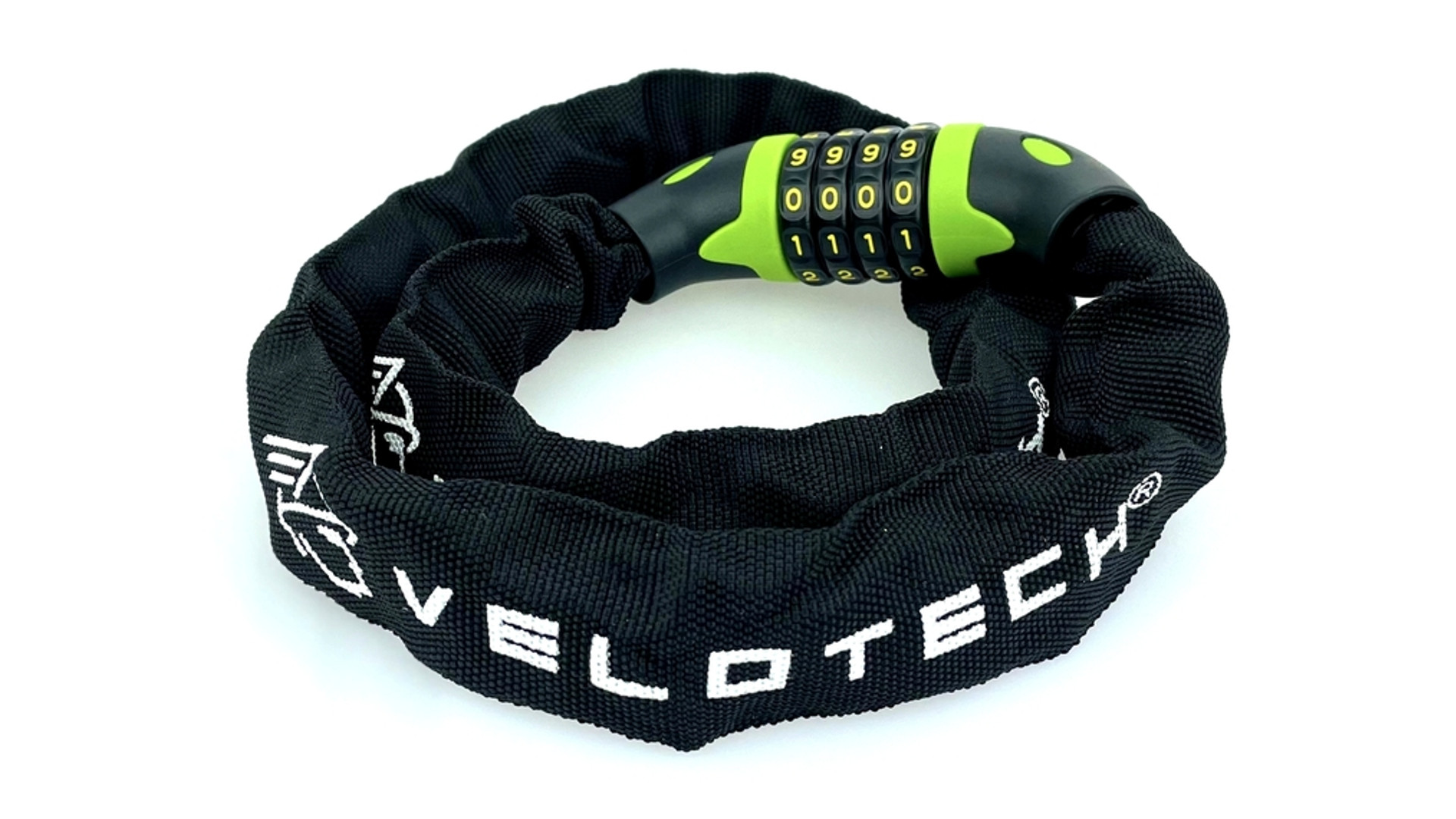 VELOTECH 6x900 kerékpárlakat (láncos zár), 90cm, számzáras, fekete