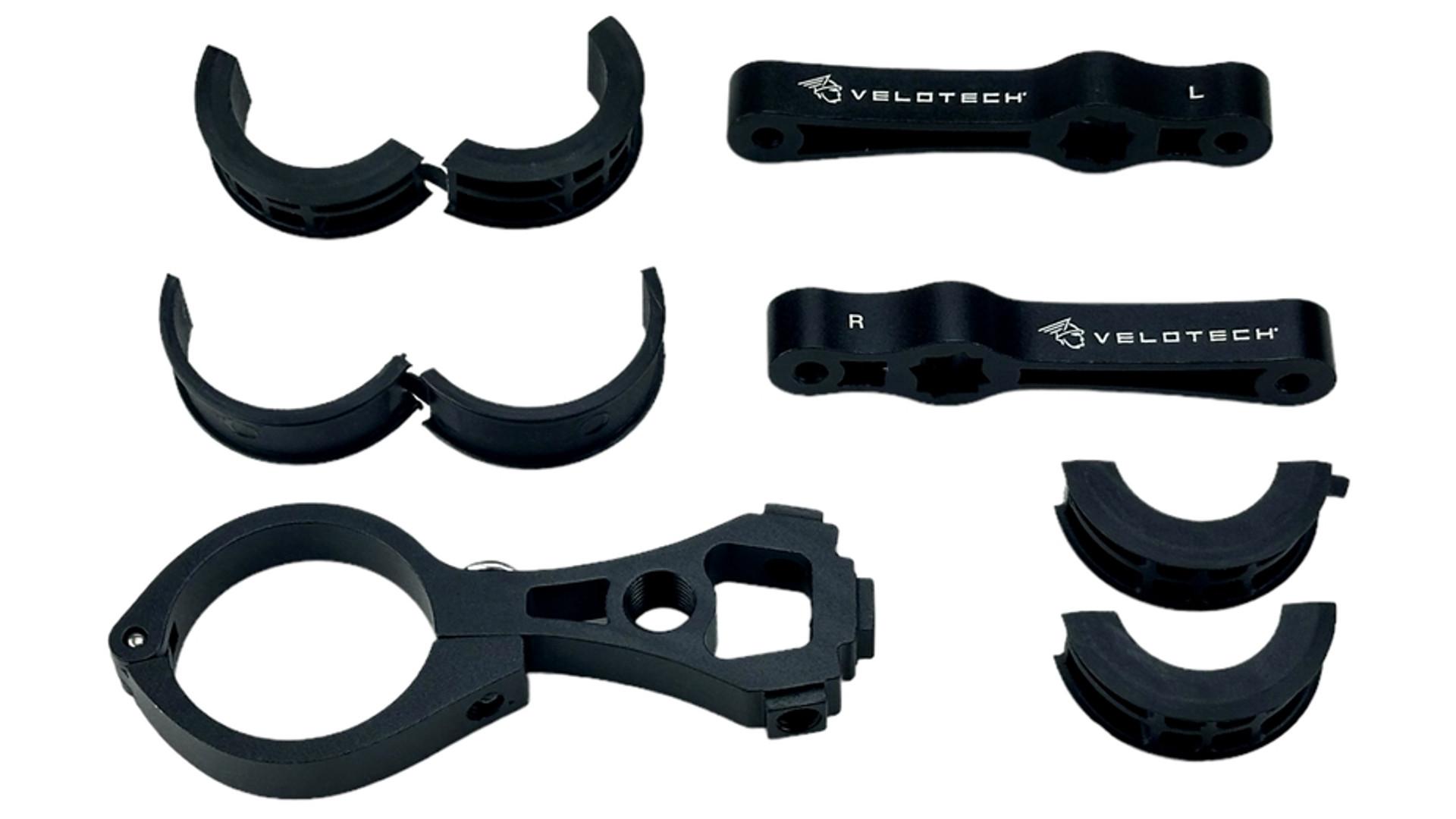 VELOTECH dupla kulacstartó adapter kormányra/nyeregcsőre, alu, fekete VELOTECH dupla kulacstartó adapter kormányra/nyeregcsőre, alu, fekete