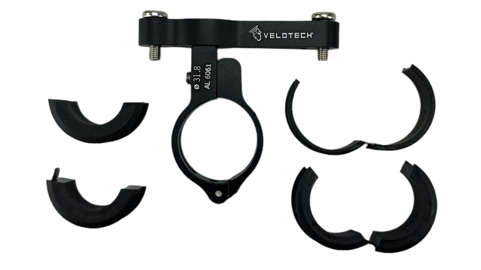 VELOTECH szimpla kulacstartó adapter kormányra/nyeregcsőre, alu, fekete