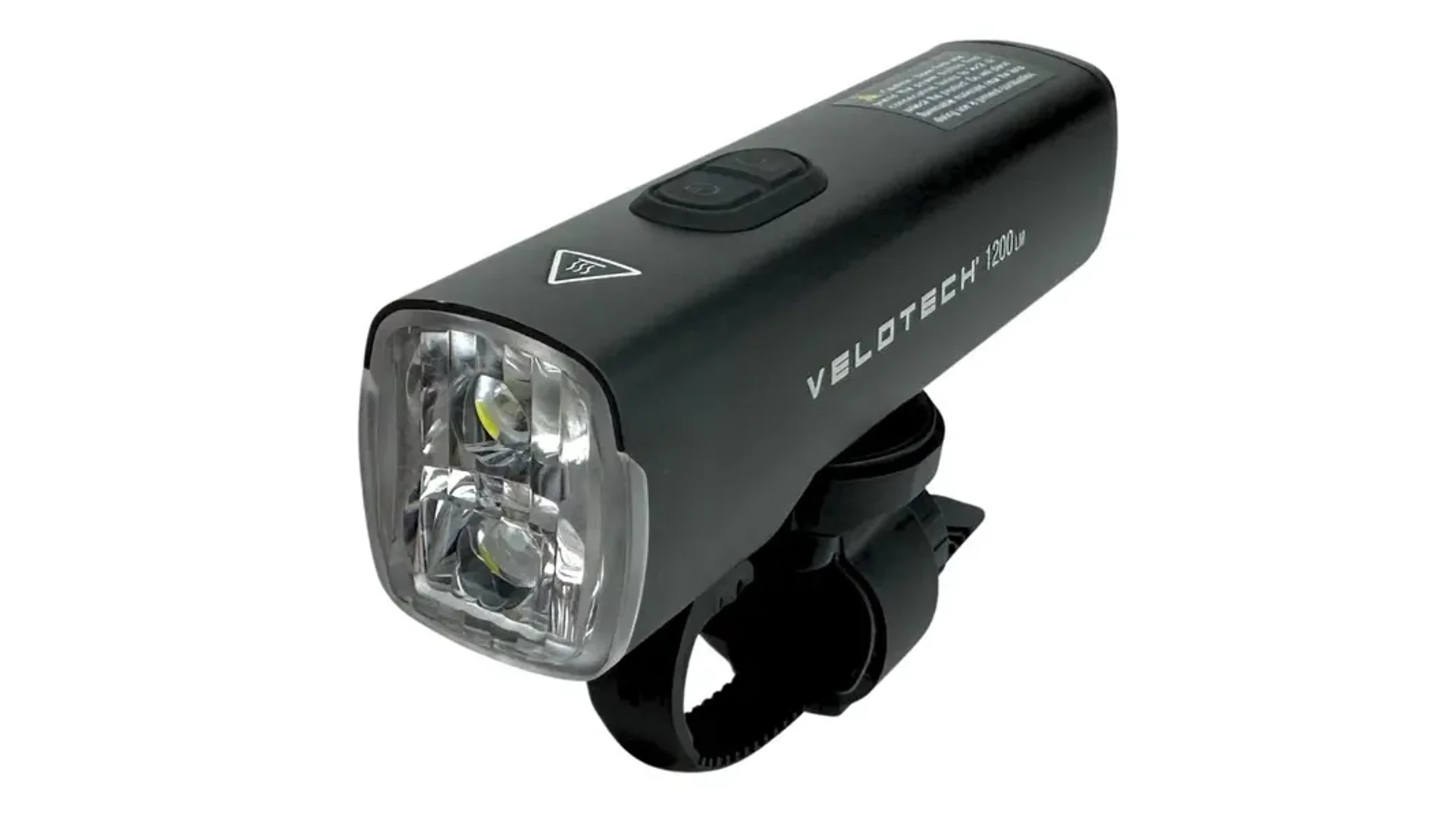 VELOTECH 1200LM 2 LED USB első lámpa, 1200 lumen, alu VELOTECH 1200LM 2 LED USB első lámpa, 1200 lumen, alu