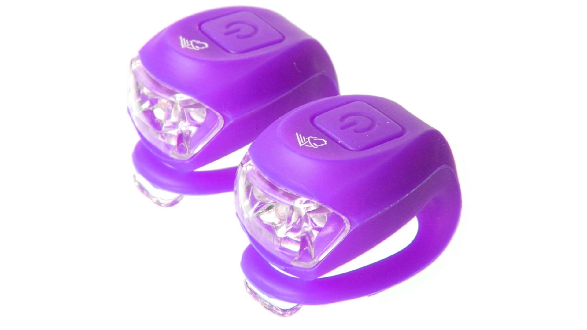 VELOTECH 2LED első és hátsó lámpa szett, elemes, lila VELOTECH 2LED első és hátsó lámpa szett, elemes, lila