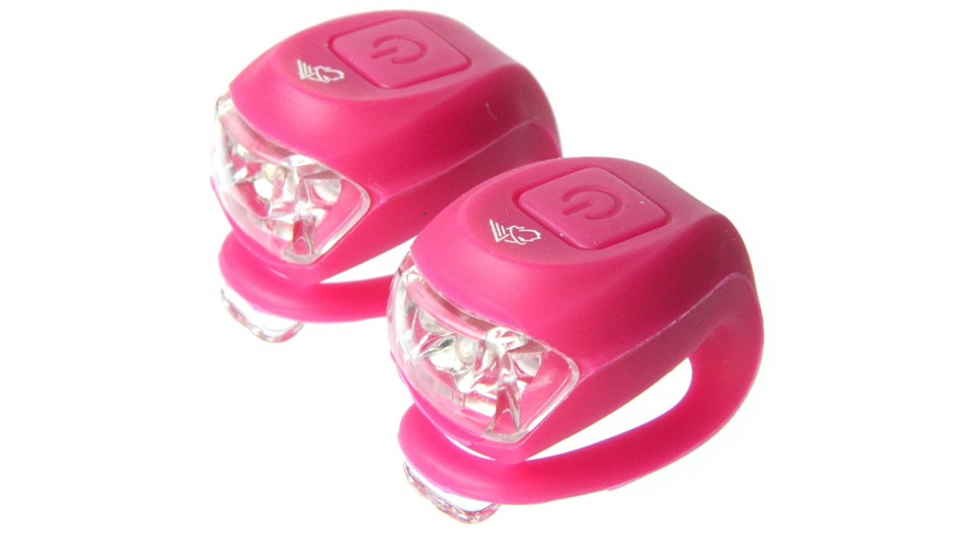 VELOTECH 2LED első és hátsó lámpa szett, elemes, magenta