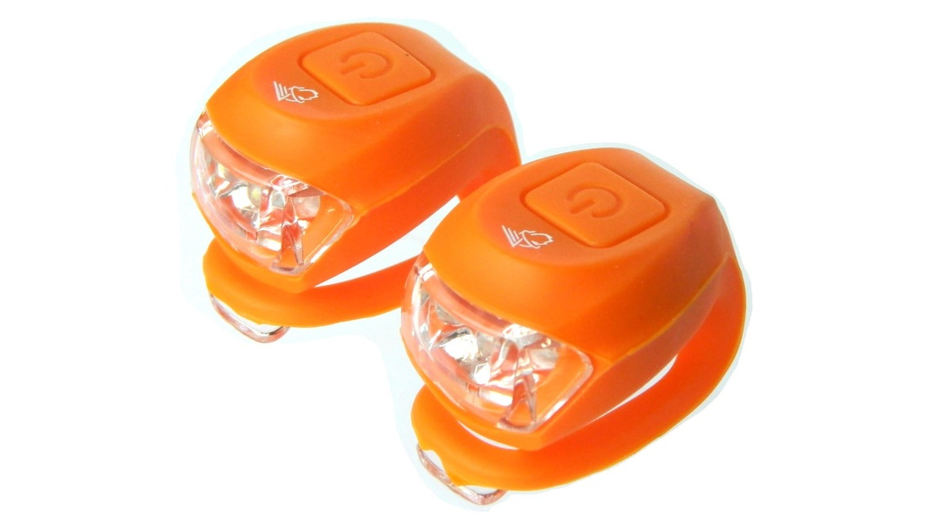 VELOTECH 2LED első és hátsó lámpa szett, elemes, narancs VELOTECH 2LED első és hátsó lámpa szett, elemes, narancs