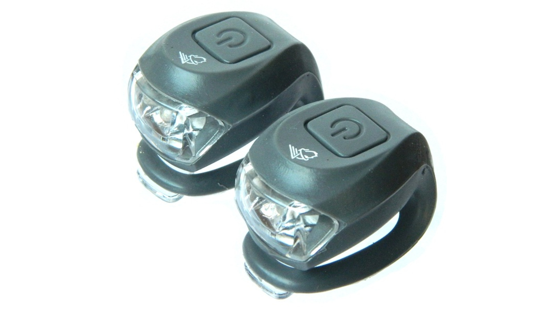 VELOTECH 2LED első és hátsó lámpa szett, elemes, szürke VELOTECH 2LED első és hátsó lámpa szett, elemes, szürke