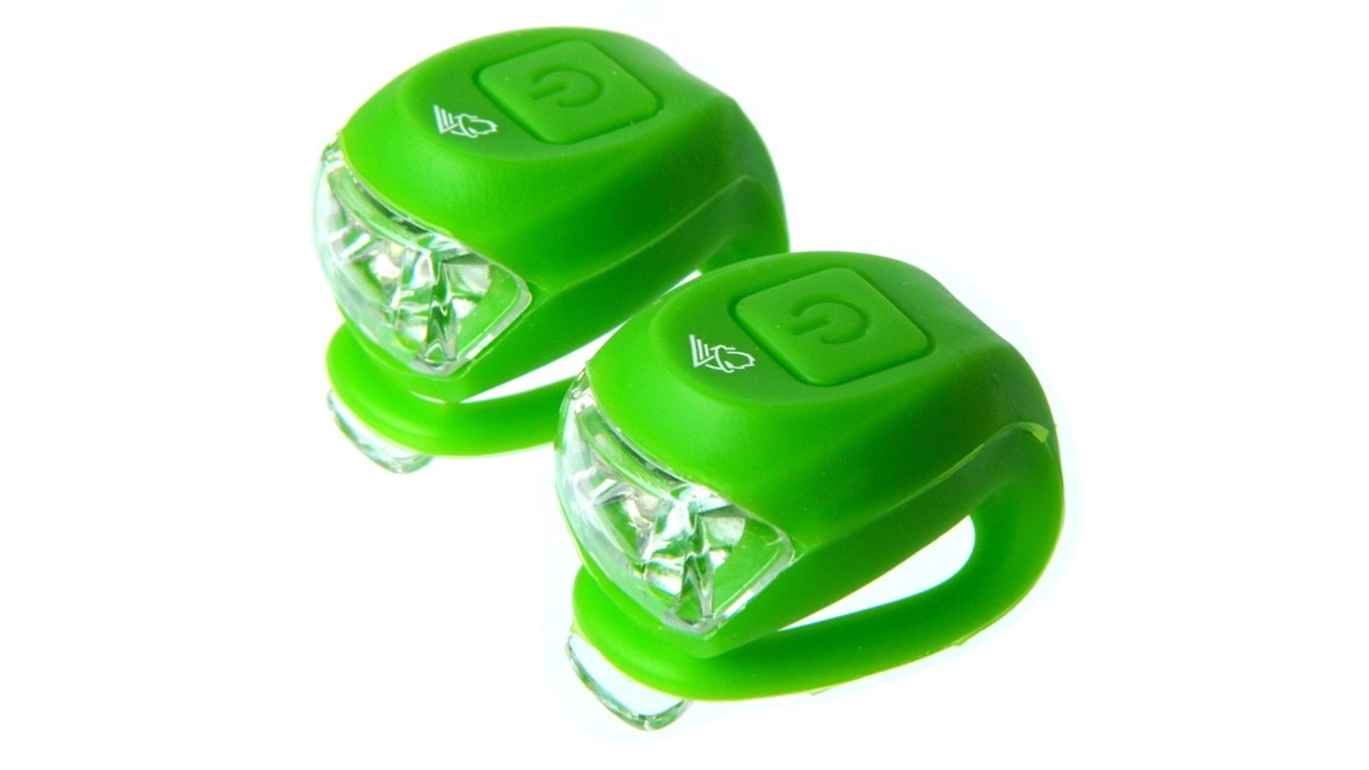 VELOTECH 2LED első és hátsó lámpa szett, elemes, zöld