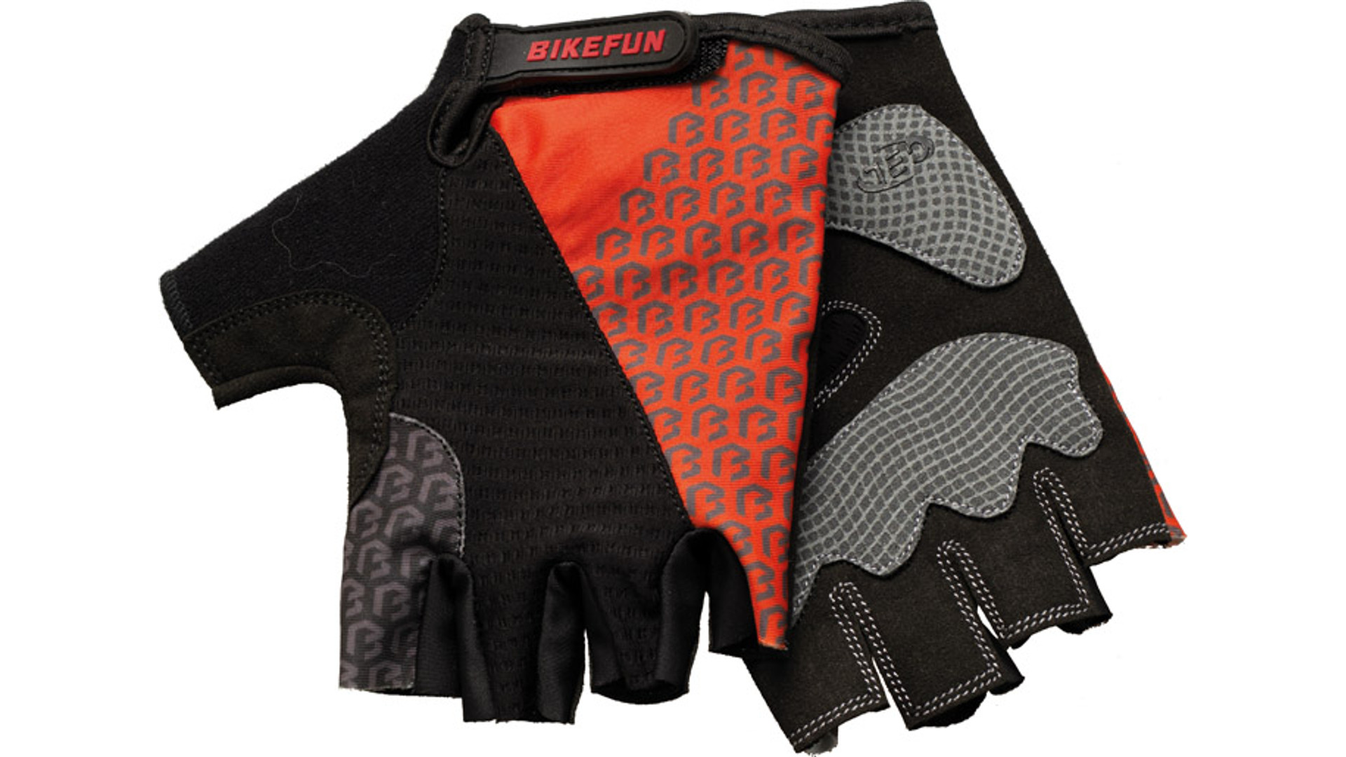 BIKEFUN Duke rövidujjú kerékpáros kesztyű, géles, piros, XL BIKEFUN Duke rövidujjú kerékpáros kesztyű, géles, piros, XL