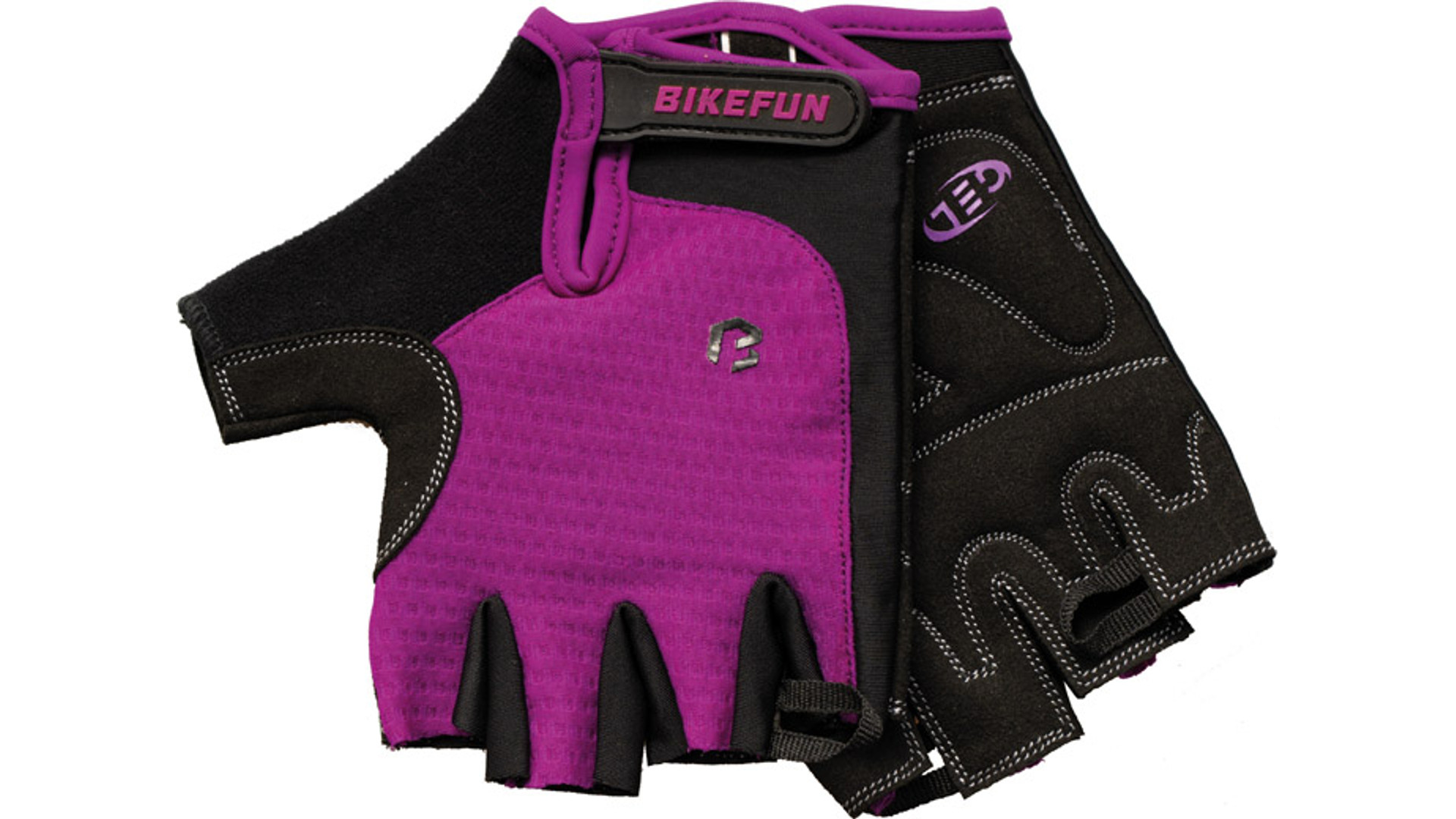 BIKEFUN Missy rövidujjú női kerékpáros kesztyű, géles, lila, XL