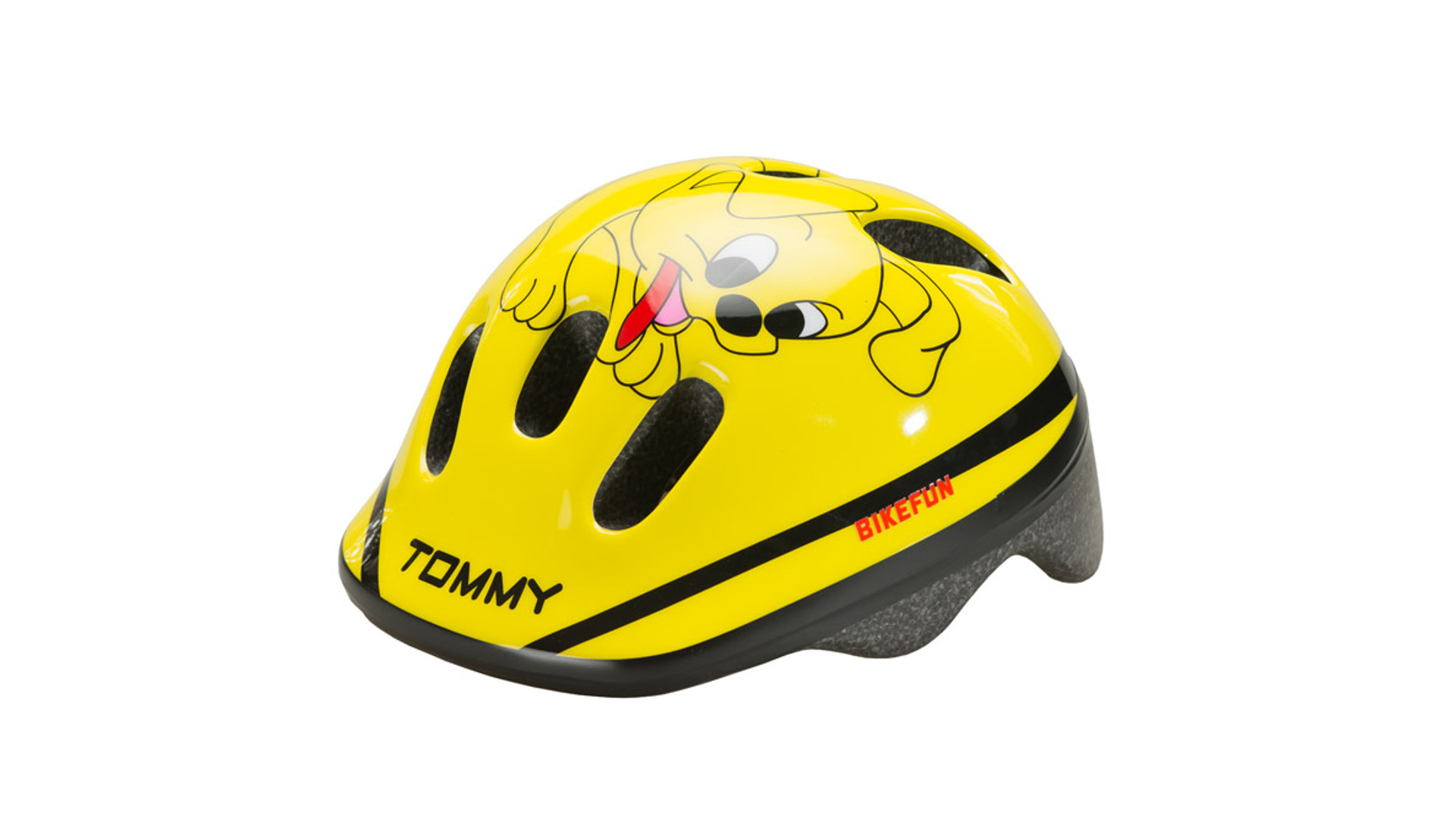 BIKEFUN Ducky kerékpáros sisak, sárga, kutyás, XS (44-48 cm)