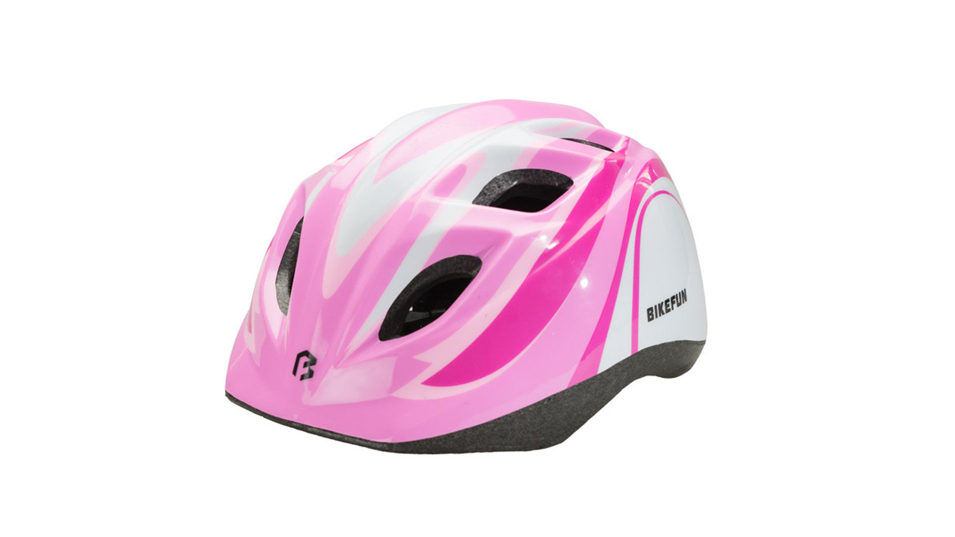 BIKEFUN Junior kerékpáros sisak, pink/fehér, S (48-52 cm) BIKEFUN Junior kerékpáros sisak, pink/fehér, S (48-52 cm)