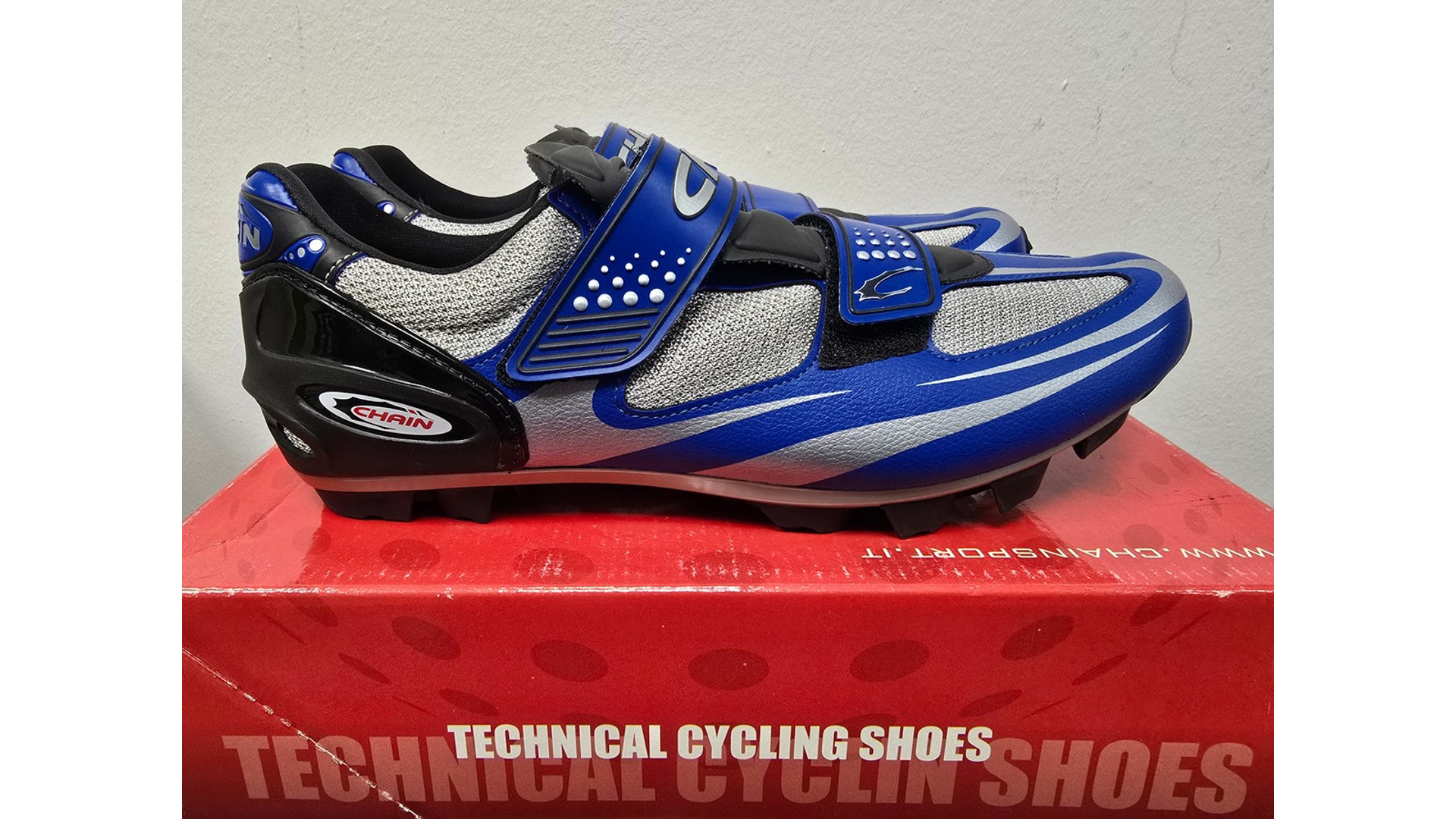 Chain Adventure MTB kerékpáros cipő, SPD kompatibilis, silver-blue, 42