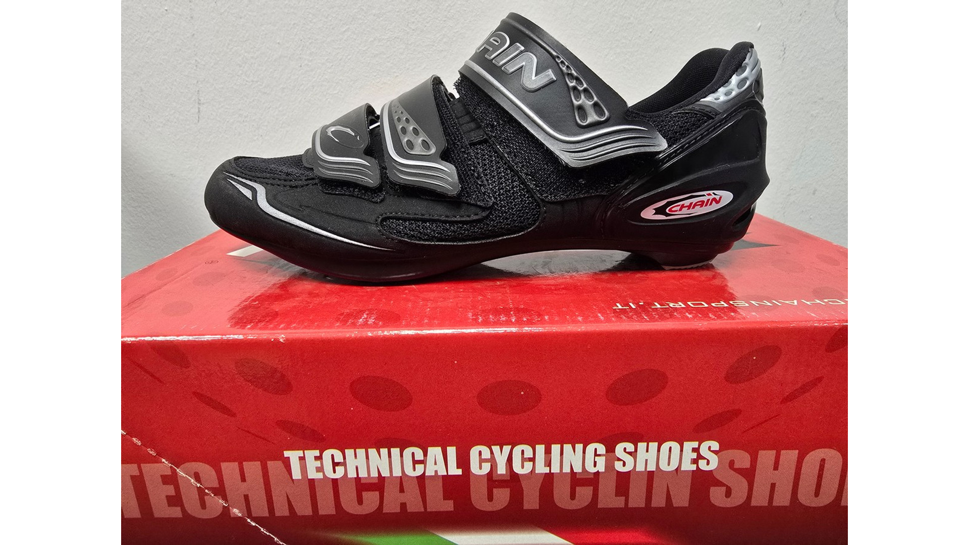 CHAIN Elite országúti kerékpáros cipő, SPD-SL / LOOK kompatibilis, black, 40