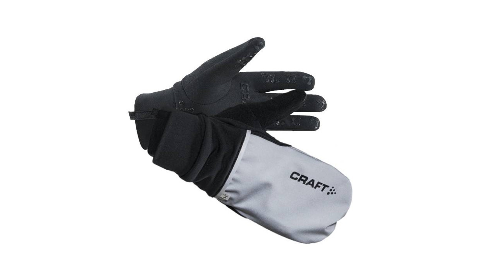 CRAFT Hybrid Weather 2-in-1 kerékpáros kesztyű, silver/black, M CRAFT Hybrid Weather 2-in-1 kerékpáros kesztyű, silver/black, M
