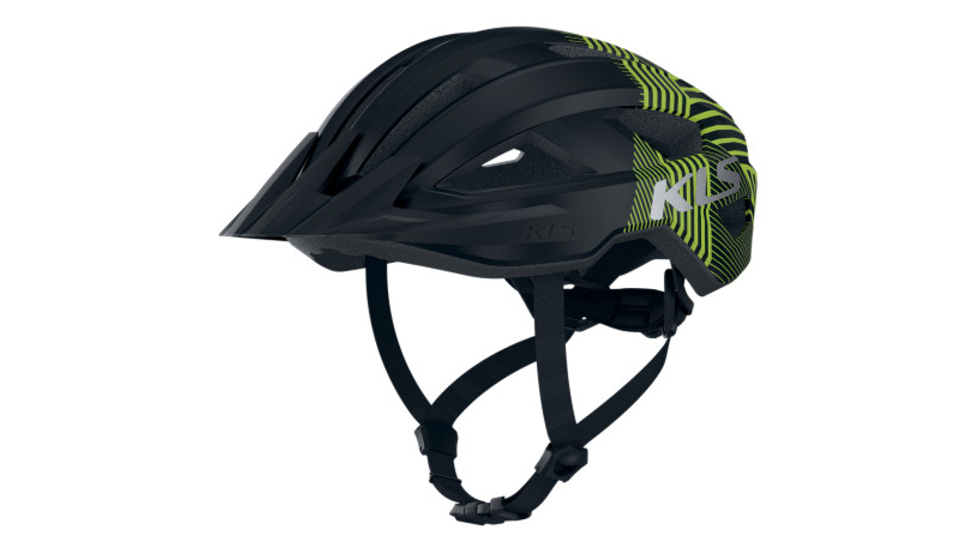 KELLYS Daze MTB XC kerékpáros sisak, black-green, S/M (52-55 cm)