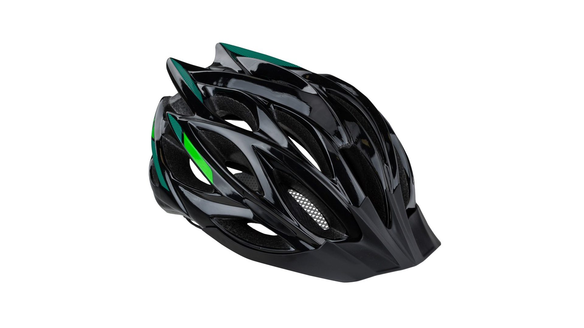 KELLYS Dynamic MTB XC kerékpáros sisak, black-green, M/L (58-62cm)