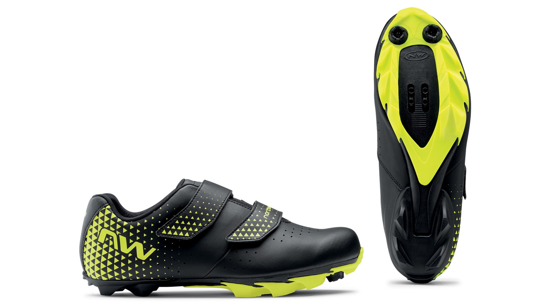 NORTHWAVE Spike 3 MTB XC kerékpáros cipő, fekete/fluo sárga, 45